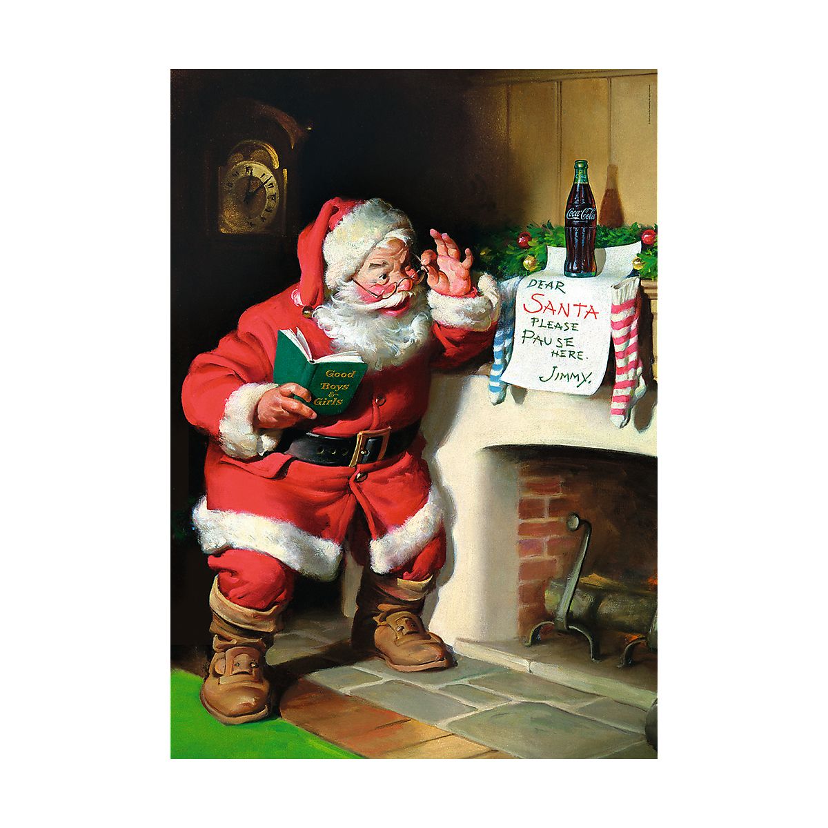 Puzzle Xmass Mikołaj przy kominku Trefl (10922)