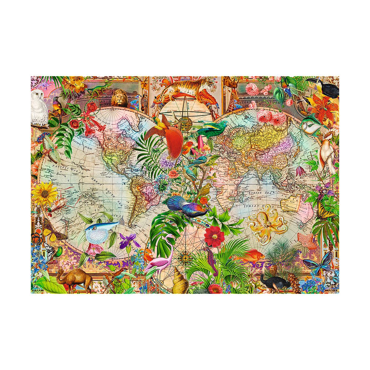 Puzzle Premium Plus Tea Time: Antyczna mapa świata 1000 el. Trefl (12075)