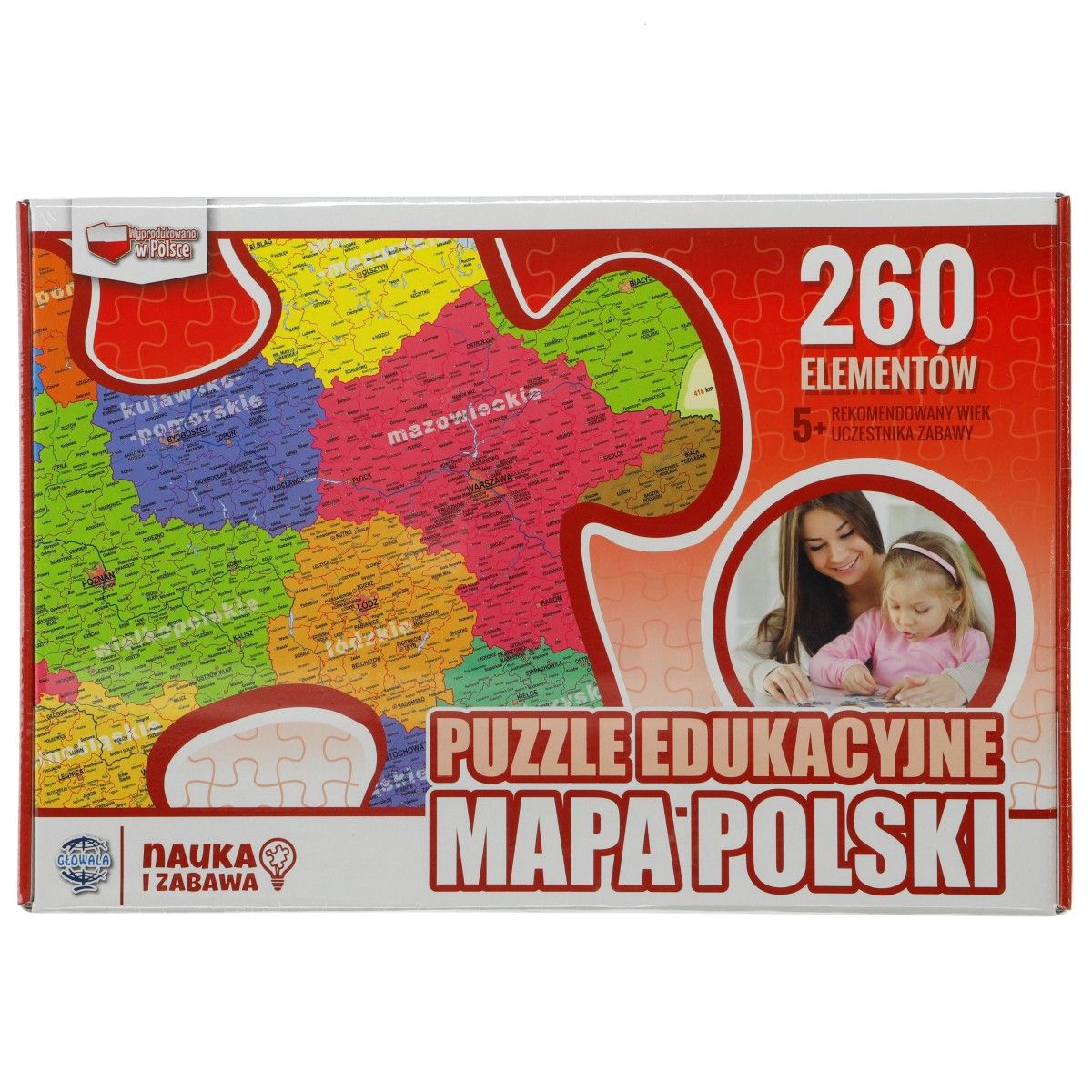 Puzzle edukacyjne mapa polski Zachem