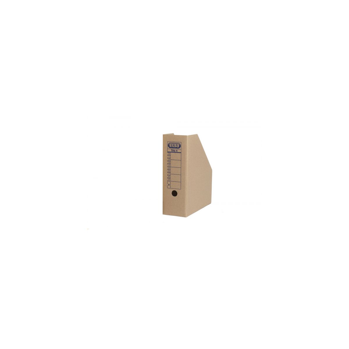 Pojemnik na dokumenty pionowy Tric 4 A4 brązowy karton [mm:] 270x320x 6 Elba (100552612)
