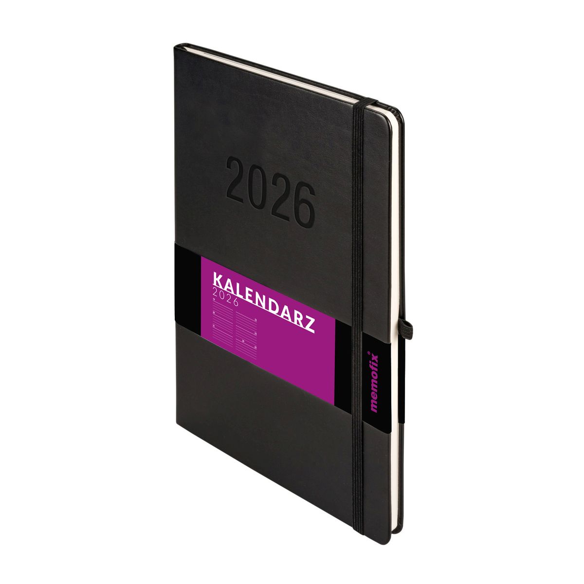 Kalendarz książkowy (terminarz) 2026 MEMOFIX  TDW B5 Antra (CZARNY)