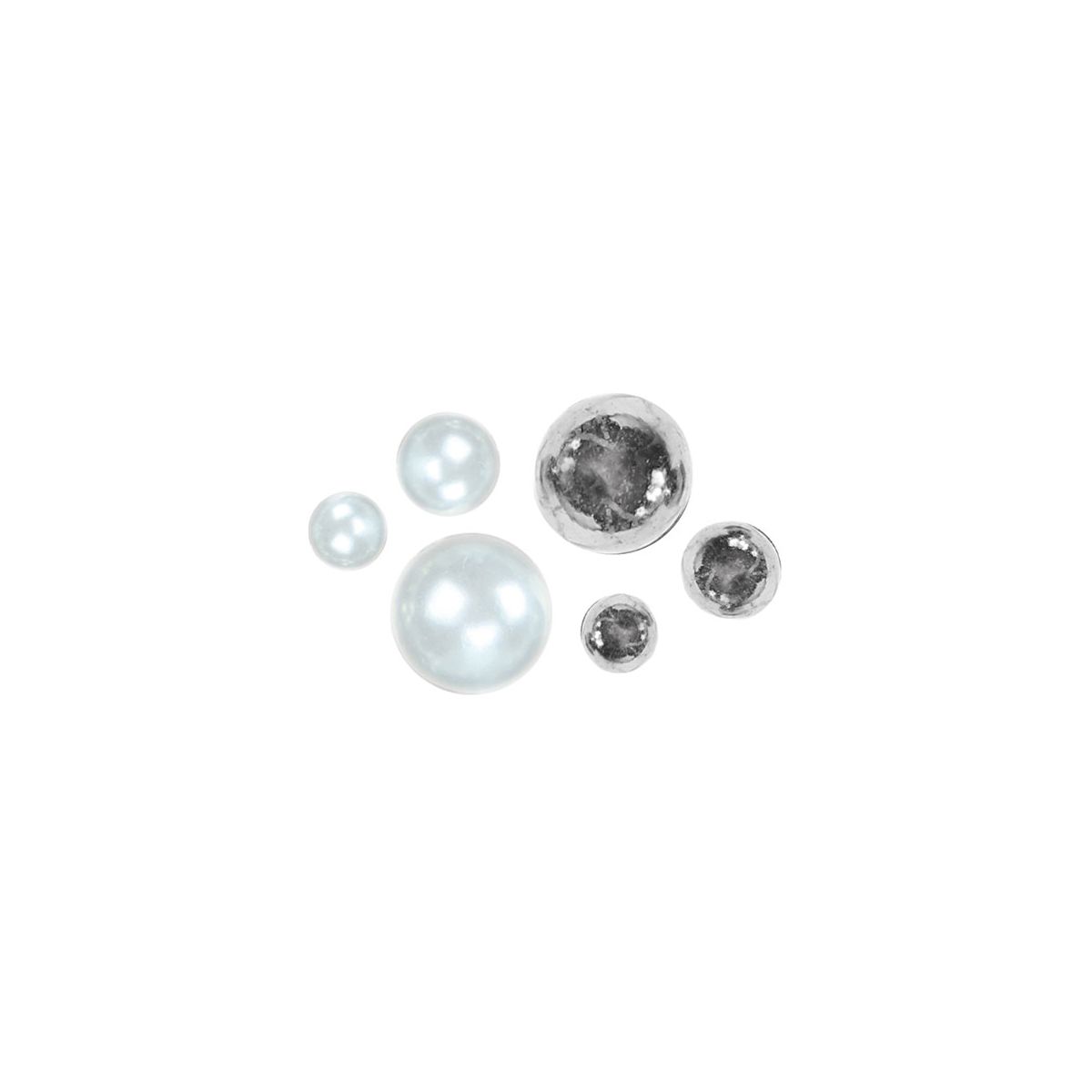 Kryształki Craft-Fun Series perełki mix Titanum (24CY0324 (white,silver ))