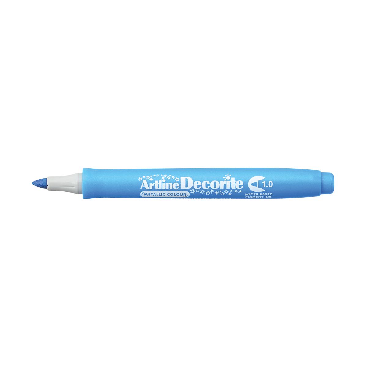 Marker permanentny metaliczny decorite niebieski 1,0mm pędzelek końcówka Artline (AR-033 1 8)