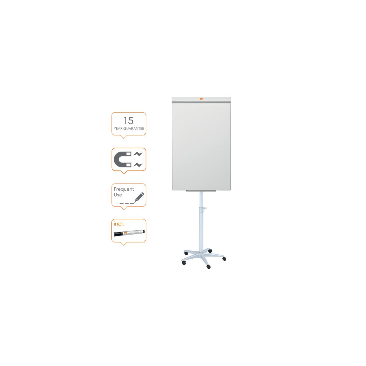 Tablica flipchart Classic Steel mobilny [mm:] 1000x675 Nobo (1902386)