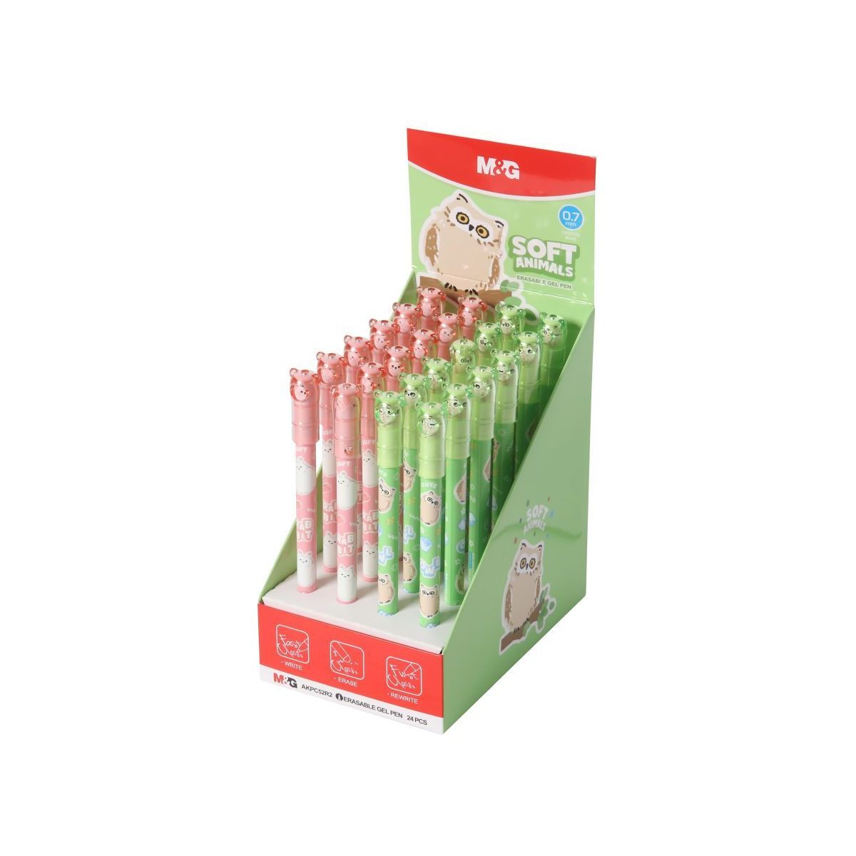 Długopis wymazywalny Mg Soft Animals Sowa niebieski 0,7mm (AKPC52R2)