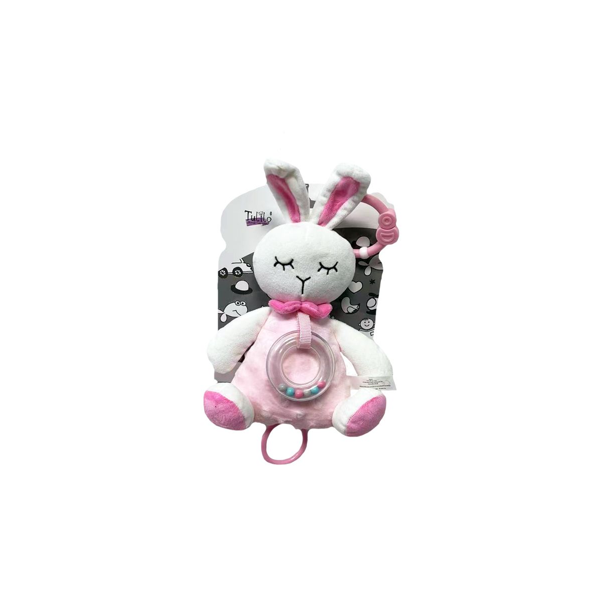 Pozytywka królik róż 18cm Tulilo (2389)