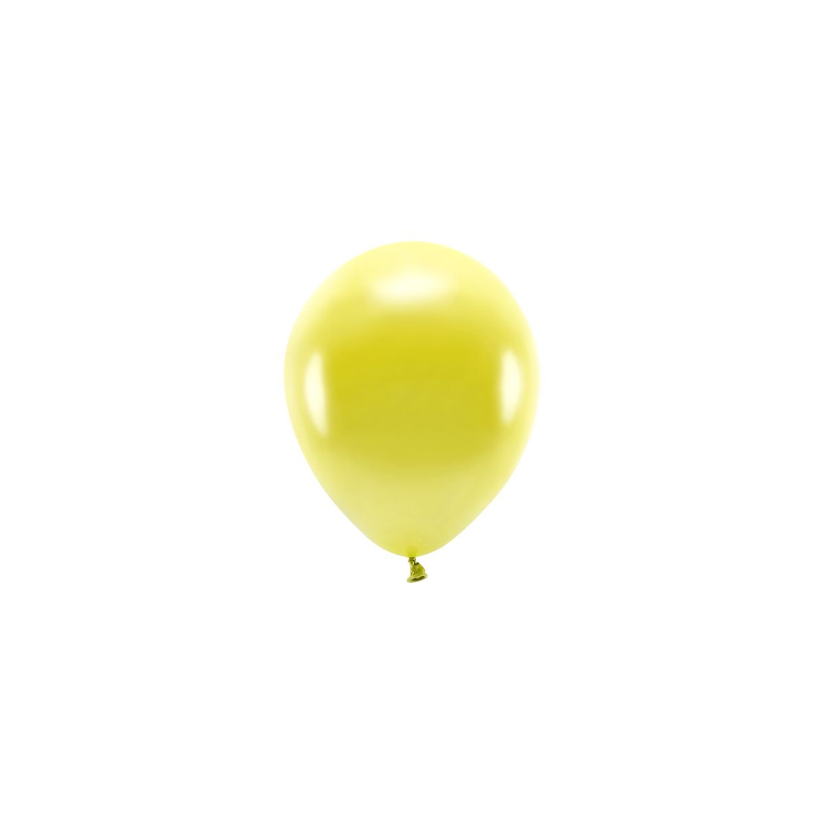 Balon gumowy Partydeco Metalizowane Eco Balloons żółty 260mm (ECO26M-084)