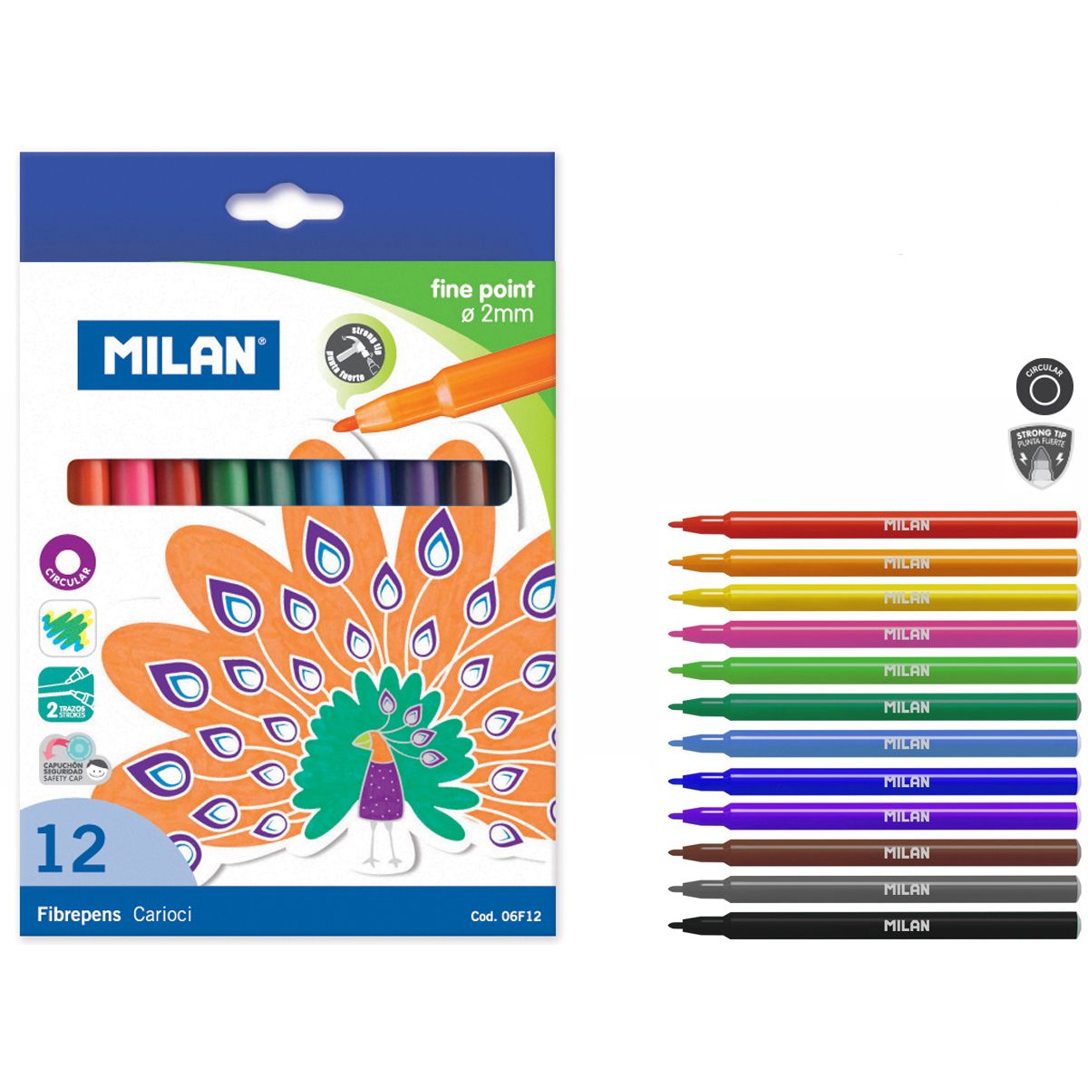 Flamaster 12 kol. Milan (06F12)