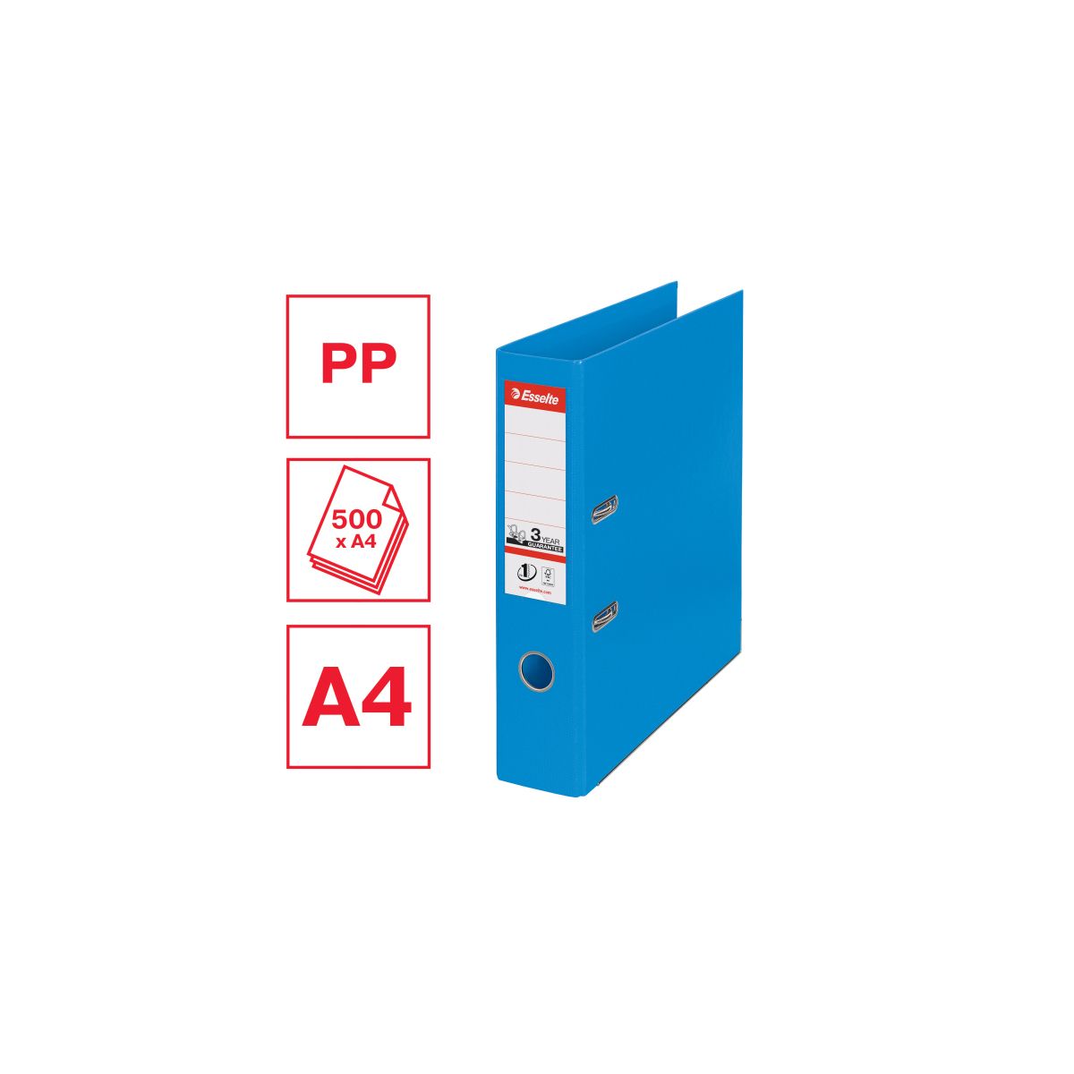 Segregator dźwigniowy Esselte Vivida No.1 Power A4 75mm niebieski (624067)