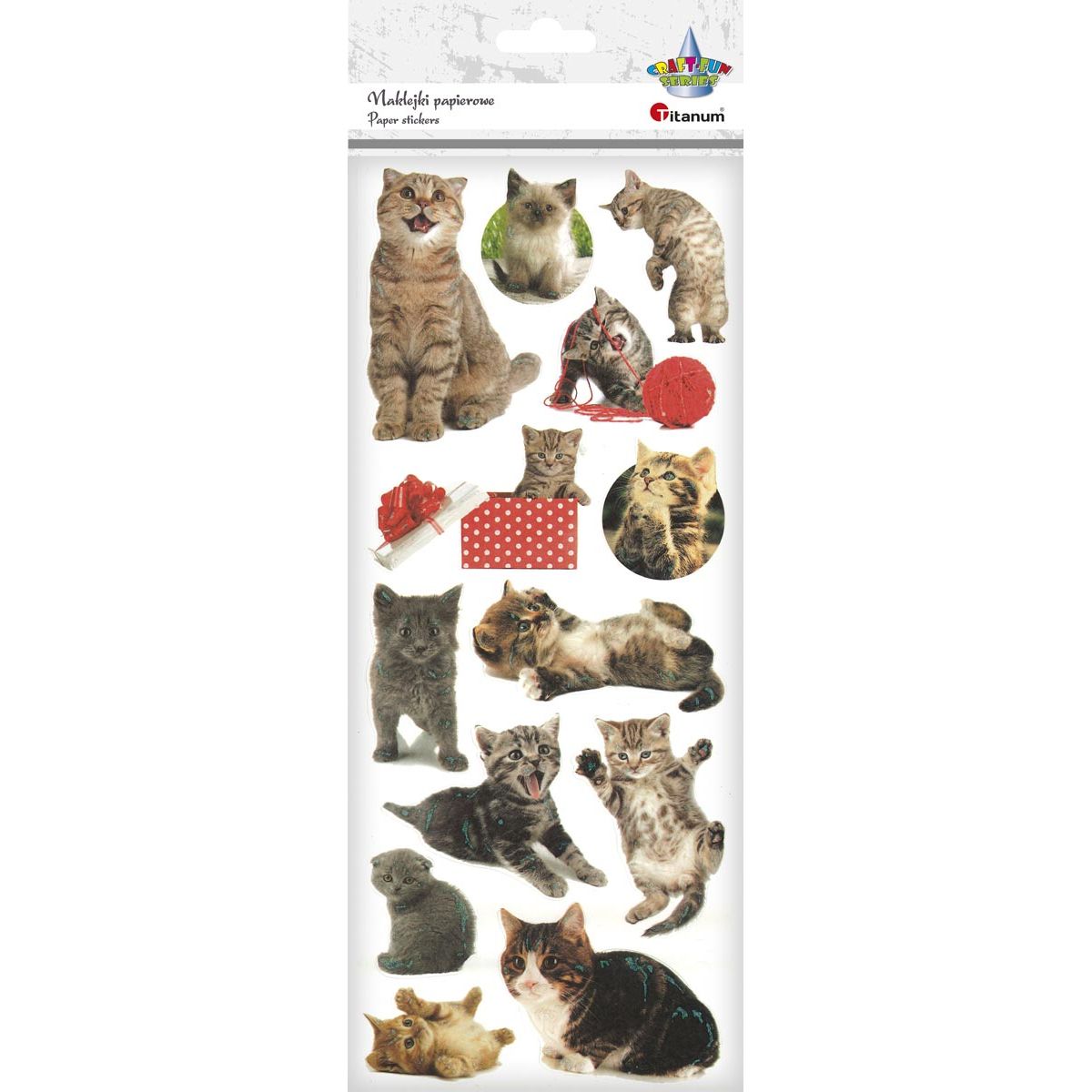Naklejka (nalepka) Craft-Fun Series papierowe koty Titanum (1004323-3)