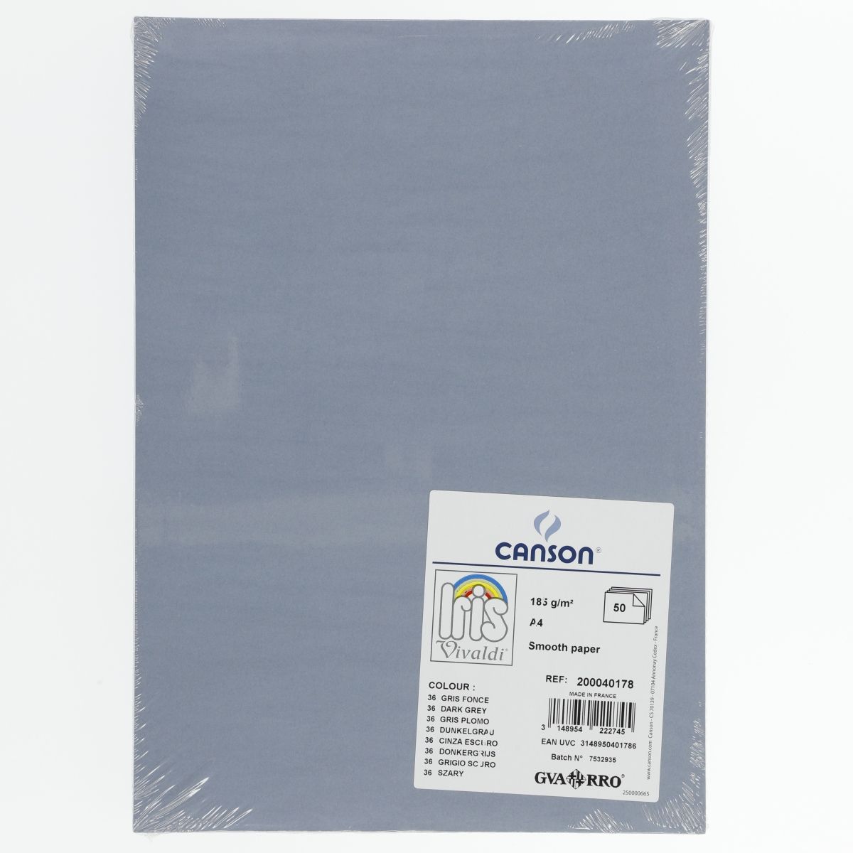 Brystol Canson A4 szary 185g 50k (200040178)