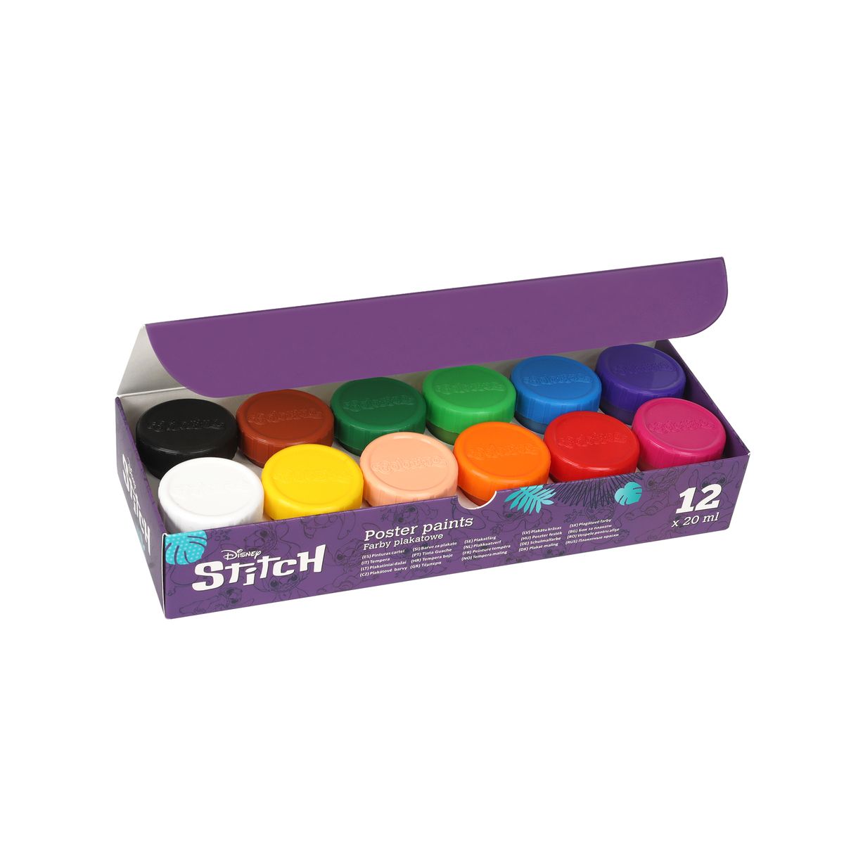 Farby plakatowe Stitch kolor: mix 20ml 12 kolor. Patio (54762PTR)