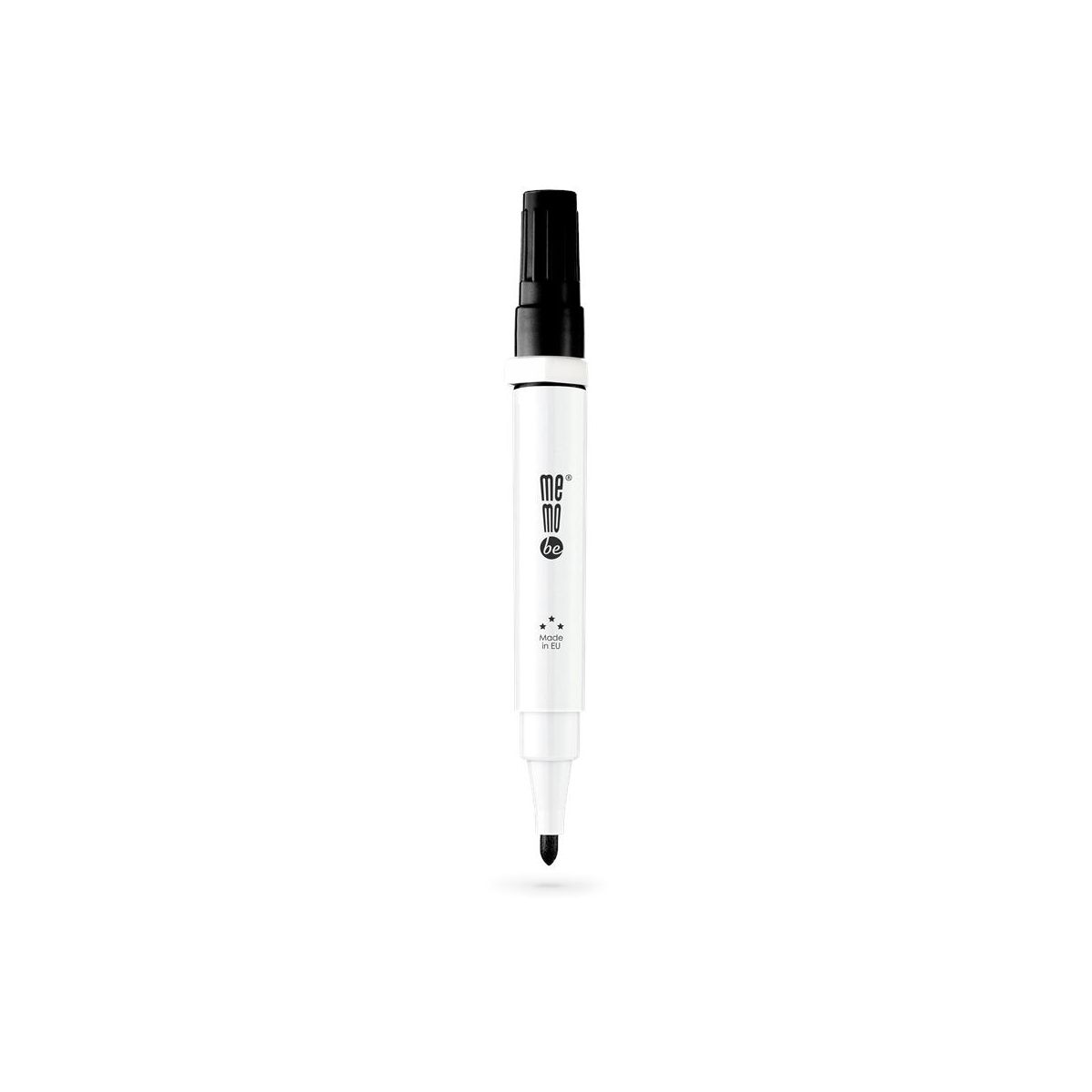 Marker suchościeralny Memobe z gąbką i  magnesem czarny czarny 1-3mm okrągła końcówka (MM351-02)