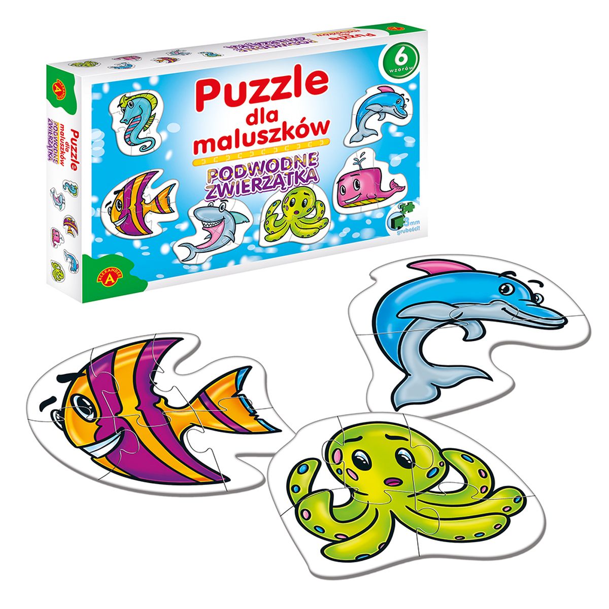 Puzzle PODWODNE ZWIERZĘTA DLA MALUCHÓW Alexander (5906018005363)