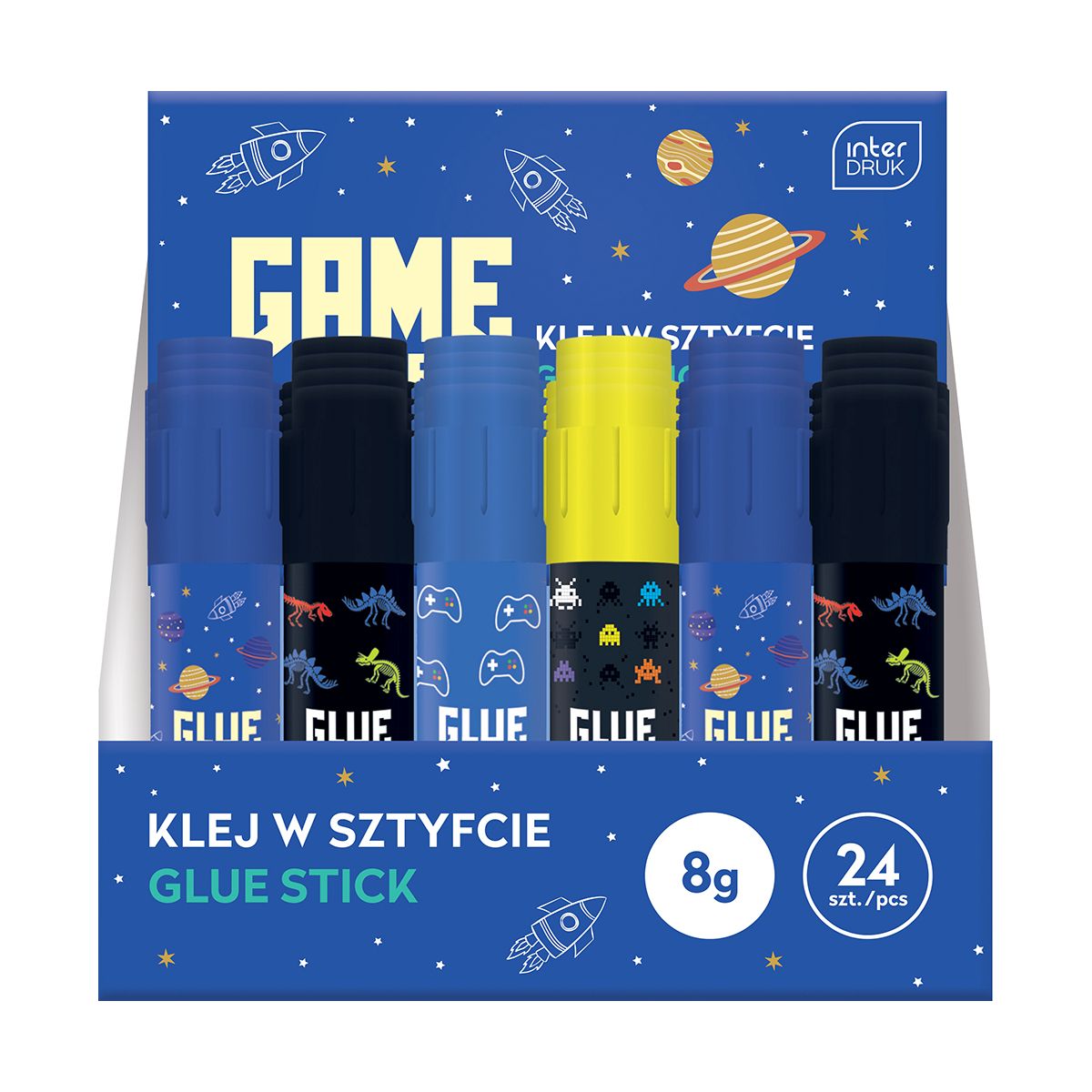 Klej w sztyfcie Interdruk GAME OVER 8g (5902277312402)