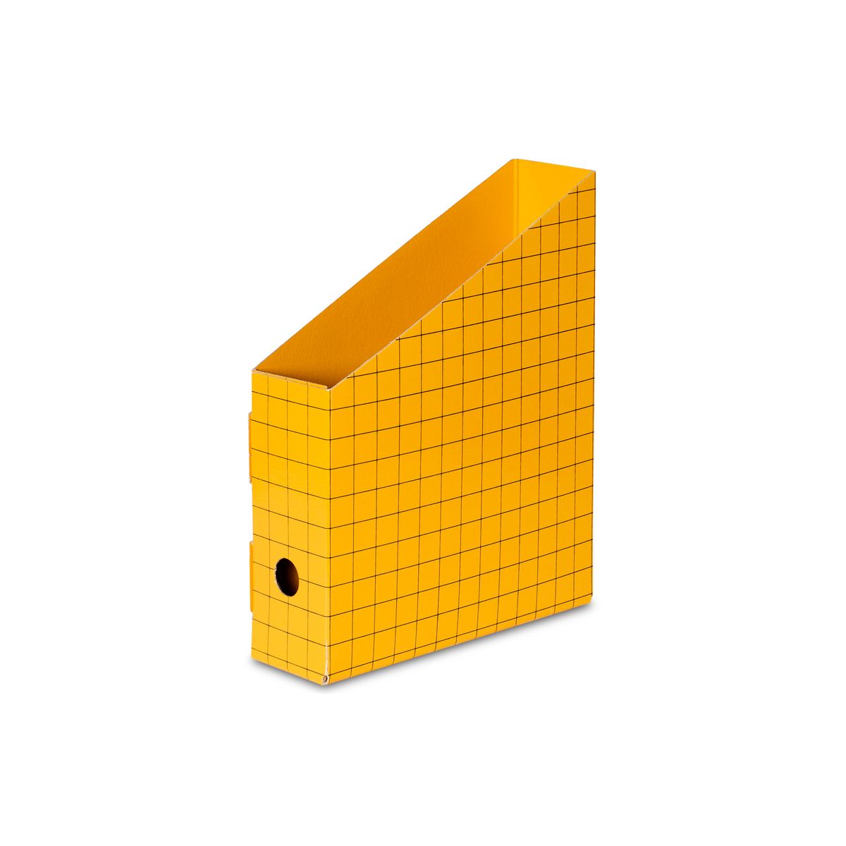 Pojemnik na dokumenty pionowy A4 żółty karton pokryty folią VauPe (402/08)