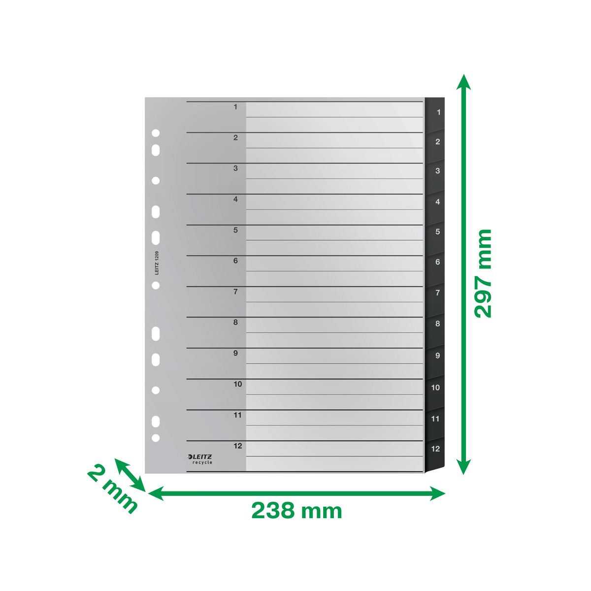 Przekładka numeryczna Leitz Recycle (12090000)