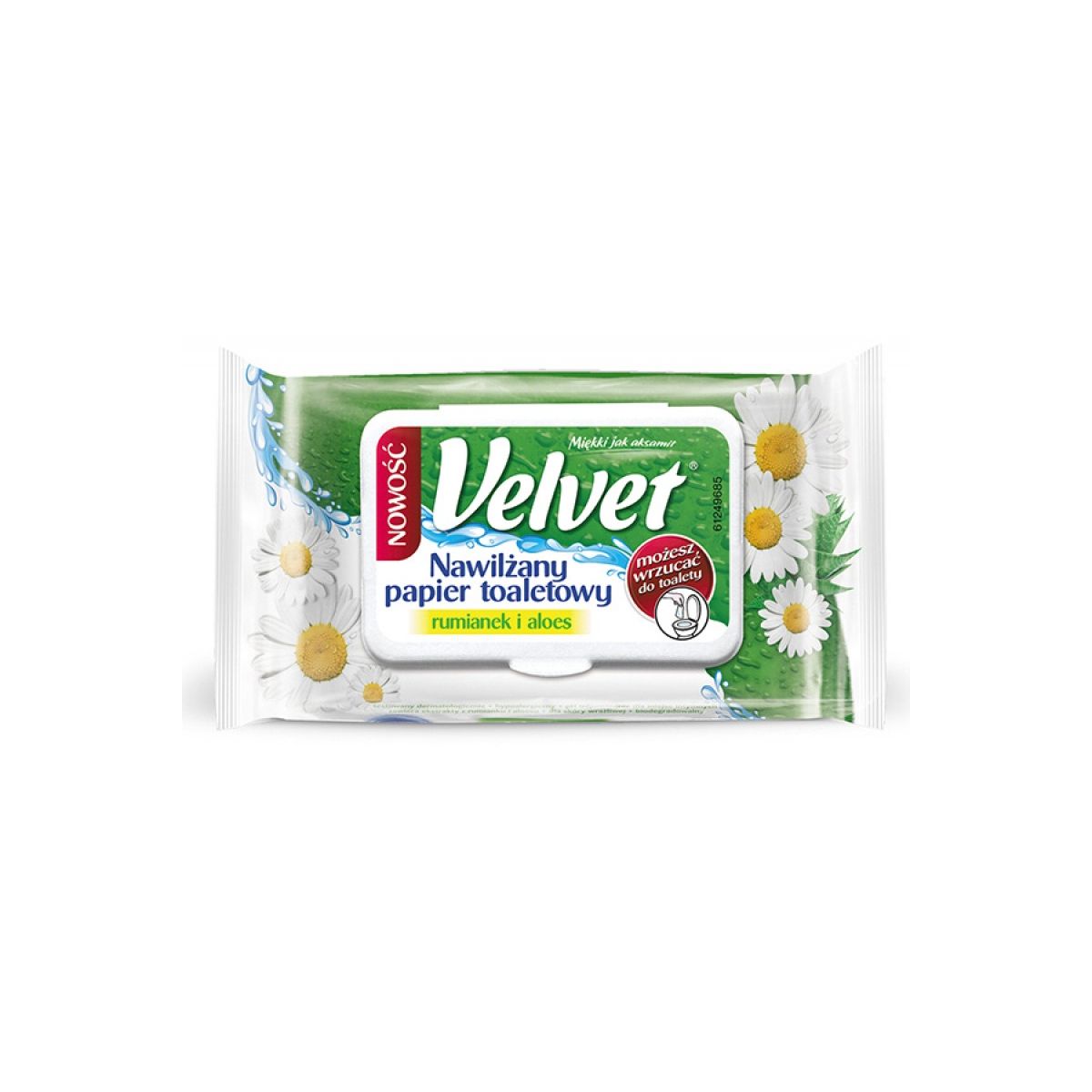 Papier toaletowy nawilżany Camomile&Aloe Vera kolor: biały 48 szt Velvet
