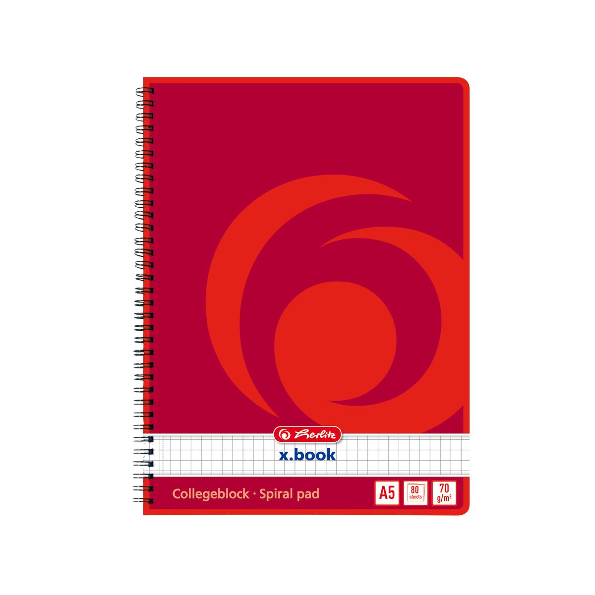 Kołobrulion X-BOOK 297531 A5 80k. krata Herlitz (400197335)