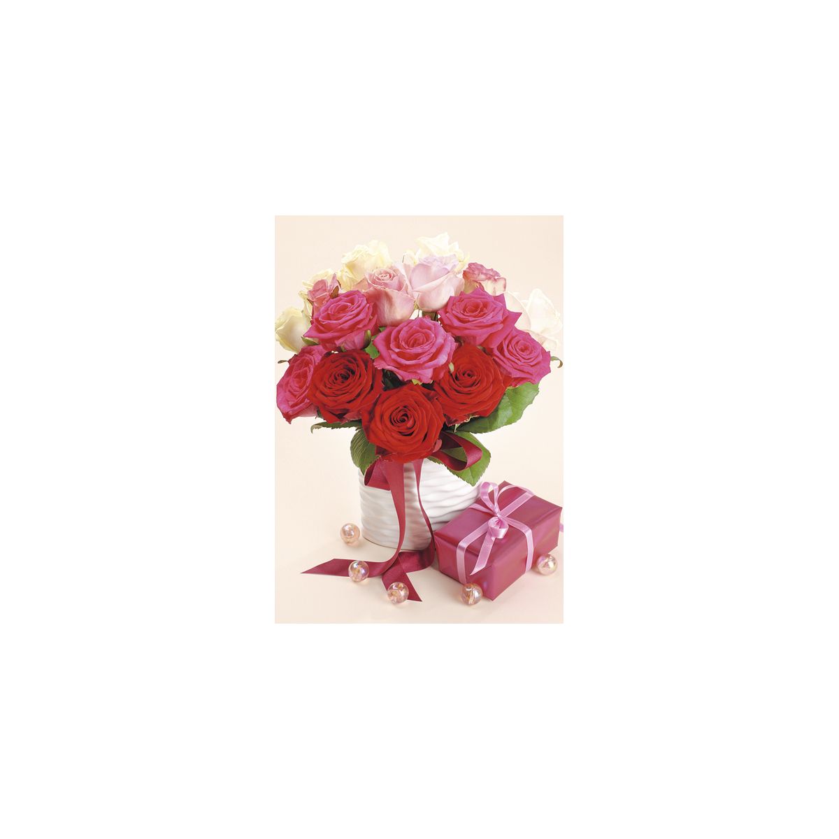 Bileciki do upominków, prezentów, kwiatów Pol-Mak 55 x 77 mm mix wzorów