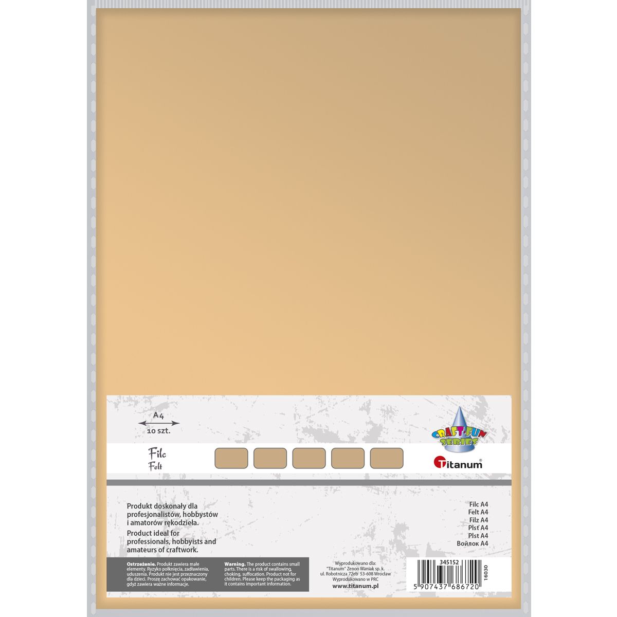 Filc Titanum Craft-Fun Series kolor: cielisty 10 ark. (345152)