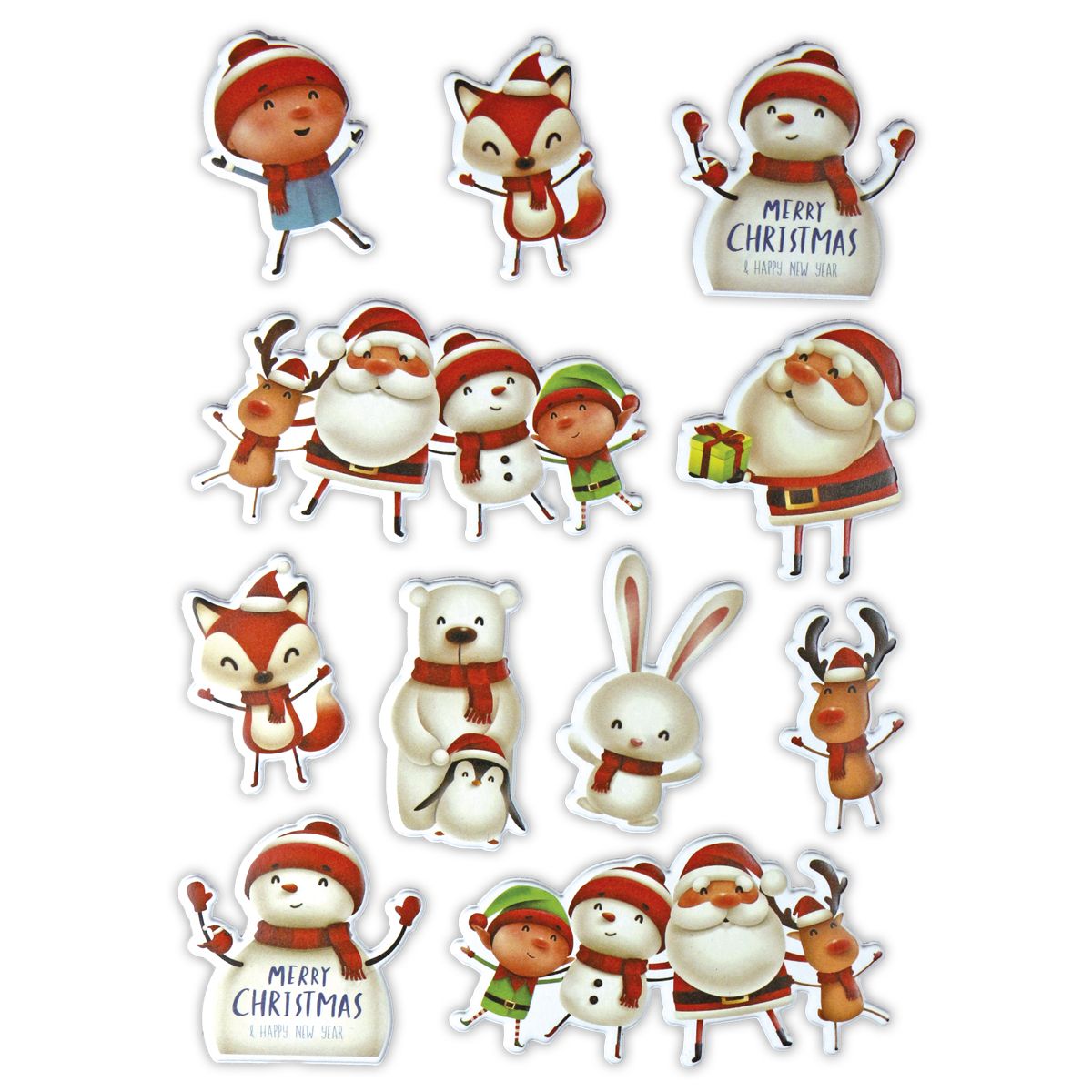 Naklejki świąteczne Craft-Fun Series Boże Narodzenie wypukłe Titanum (CDJ02)