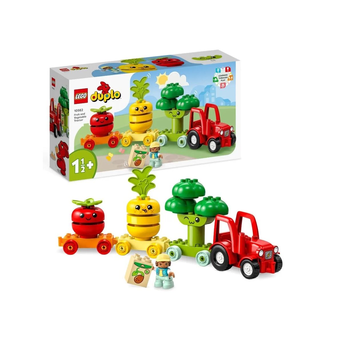 Klocki konstrukcyjne Lego Duplo traktor z warzywami i owocami (10982)