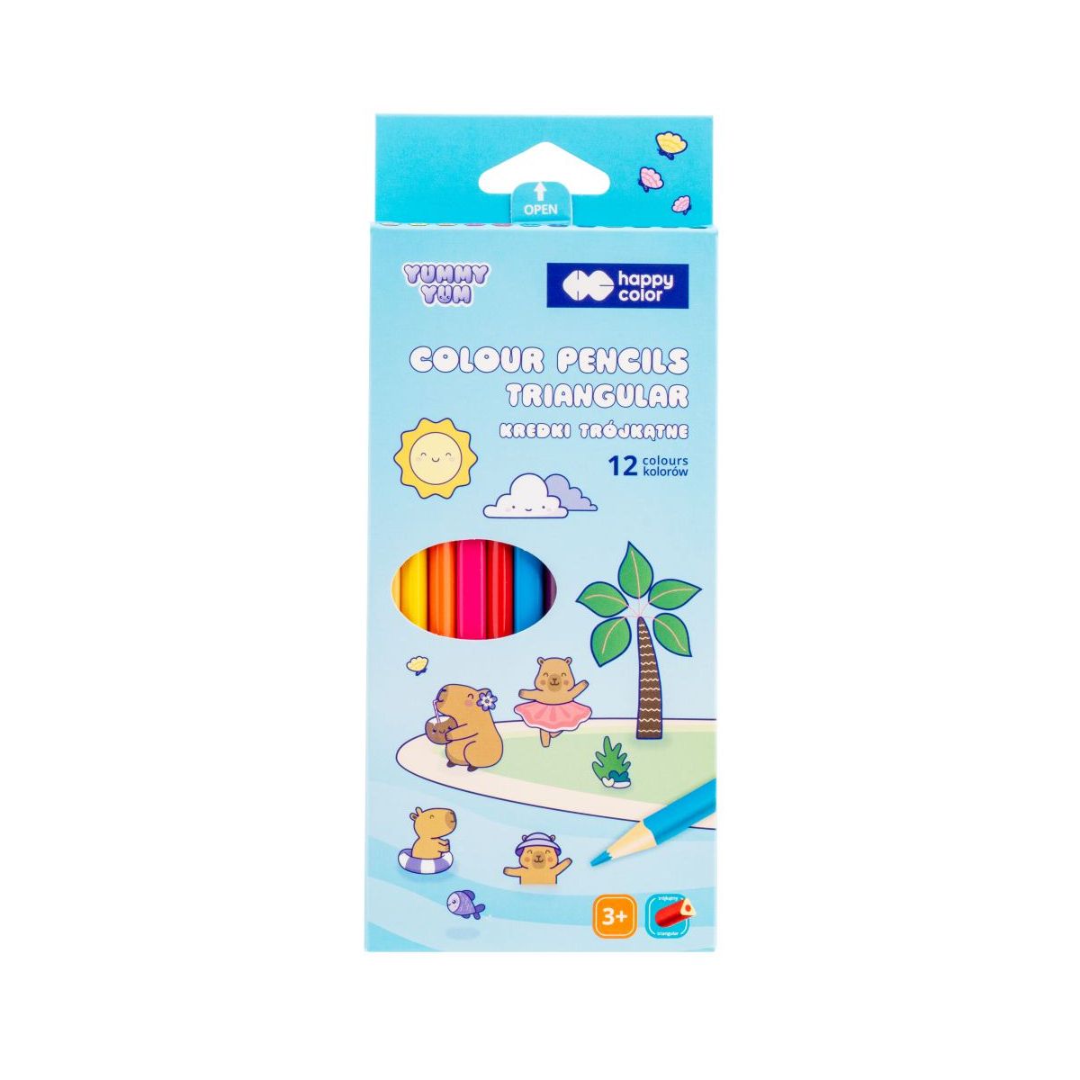 Kredki ołówkowe Happy Color 12 kol. (HA 2313 13YU K12)
