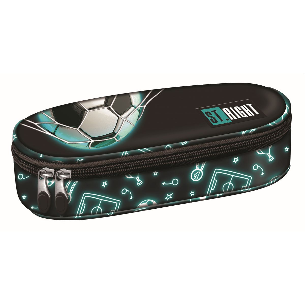 Saszetka Z Usztwnianą Klapką NEON FOOTBALL mix St.right (PC-01)