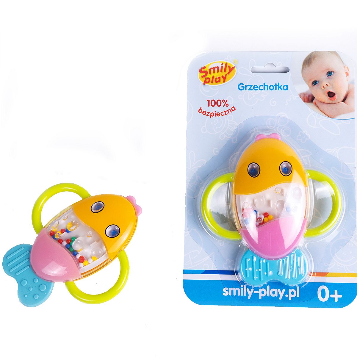 Grzechotka gryzak rybka Smily Play (SP83672)