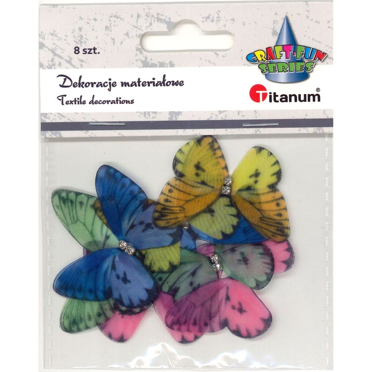Ozdoba materiałowa Motylki Titanum Craft-Fun (25HF001)