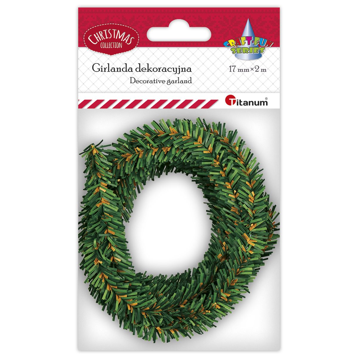Ozdoba świąteczna Craft-Fun Series Girlanda zielona Titanum (BJ25042706)