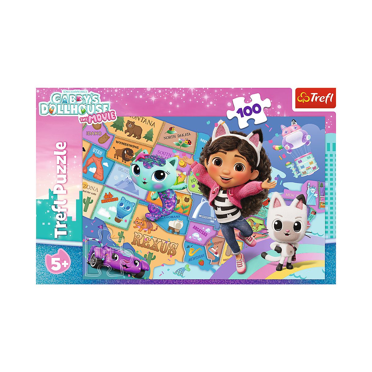 Puzzle Gabby Przyjaźń w kocim domku 100 el. Trefl (16515)