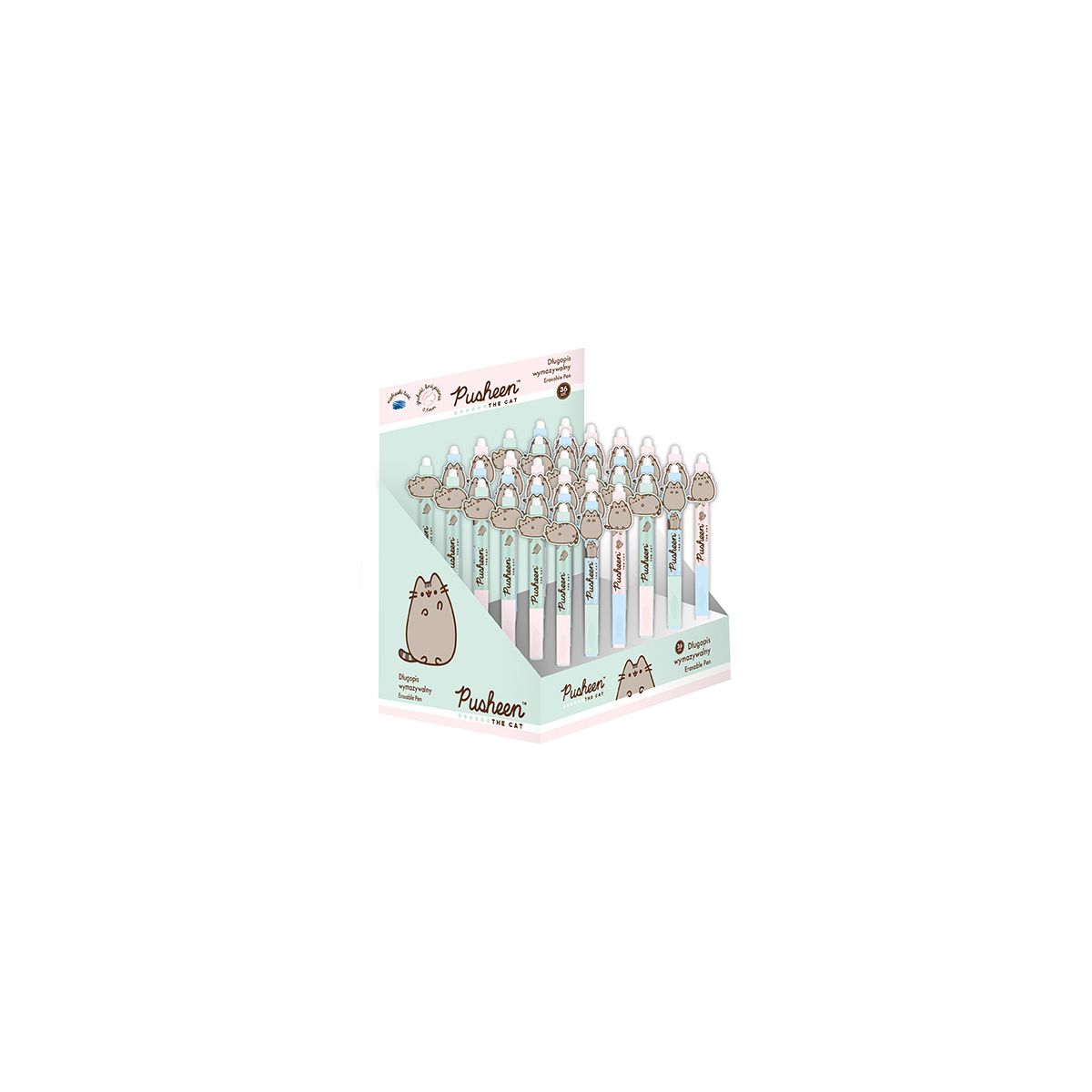 Długopis wymazywalny PUSHEEN wymazywalny 36 szt displ niebieski 0,7mm Bambino