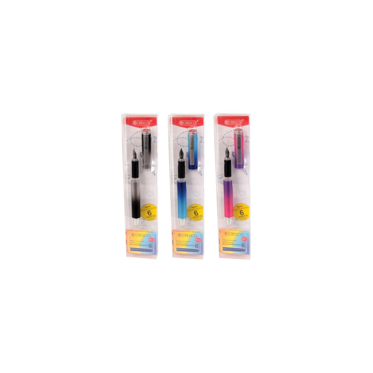 Pióro wieczne GOPEN RAINBOW + 6nab Cresco