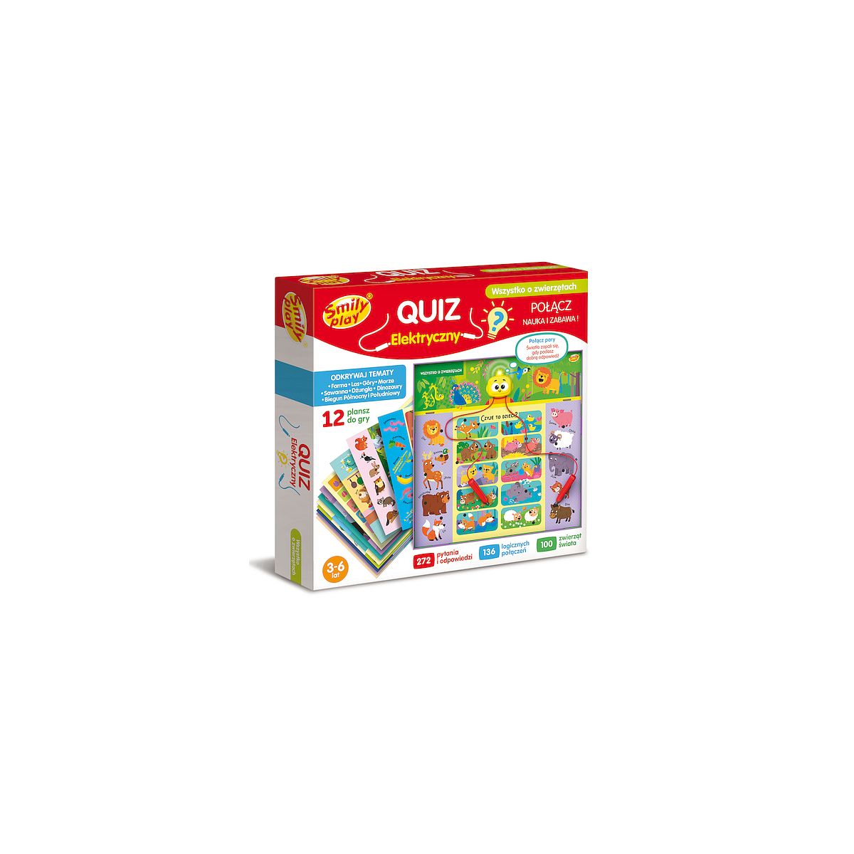 Gra edukacyjna Smily Play Quiz Elektryczny Wszystko o zwierzętach (SP98277)