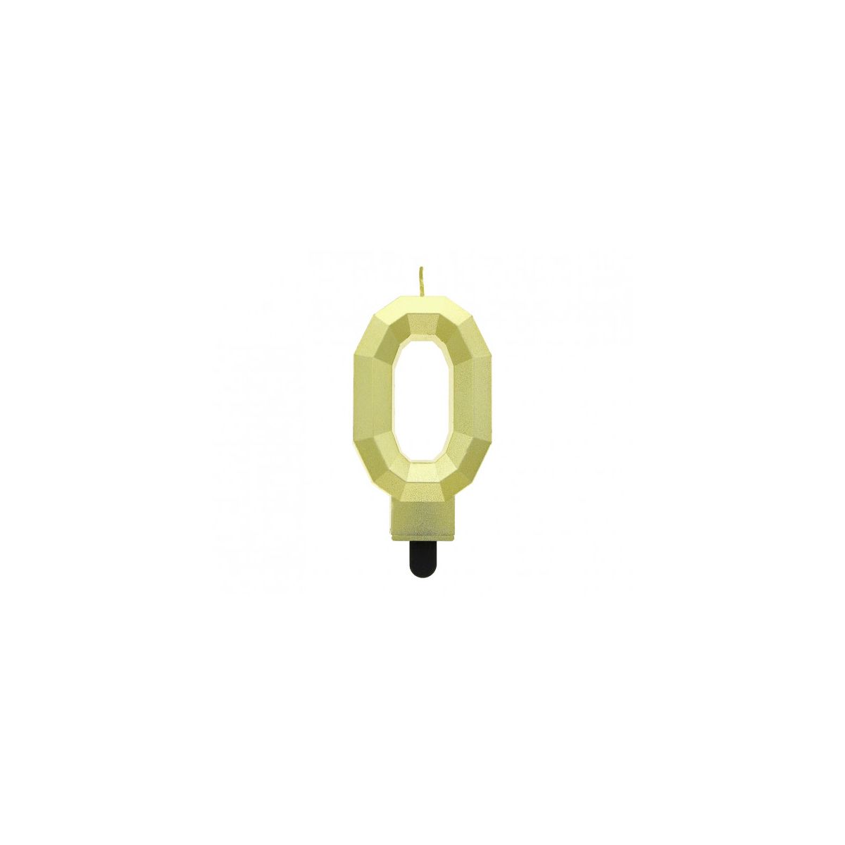 Świeczka urodzinowa cyferka 0 - Diament, metalik złoty, 7.6 cm Godan (PF-SDZ0)