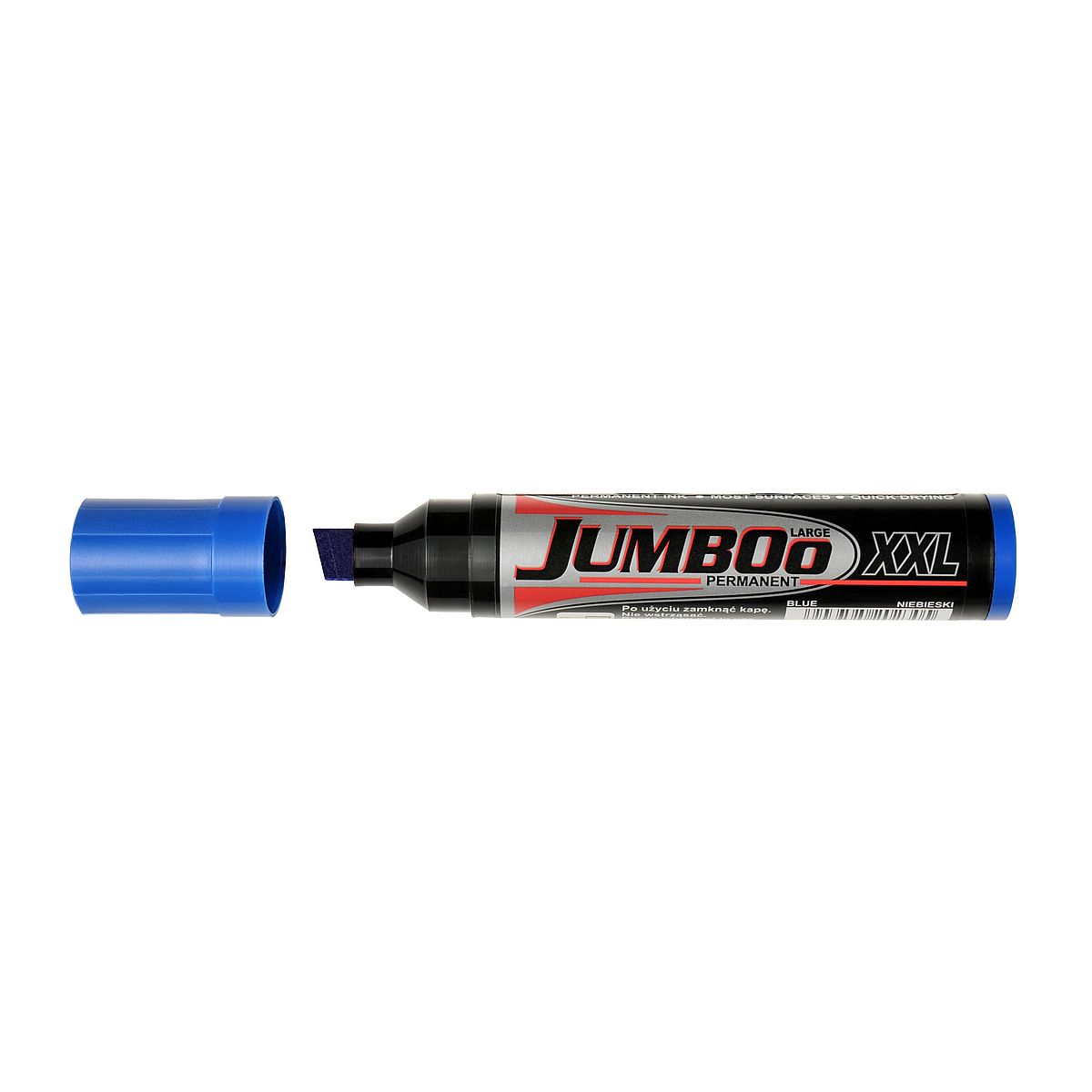 Marker permanentny Jumbo niebieski 2,0-12,0mm ścięta końcówka Kamet (K-2042)