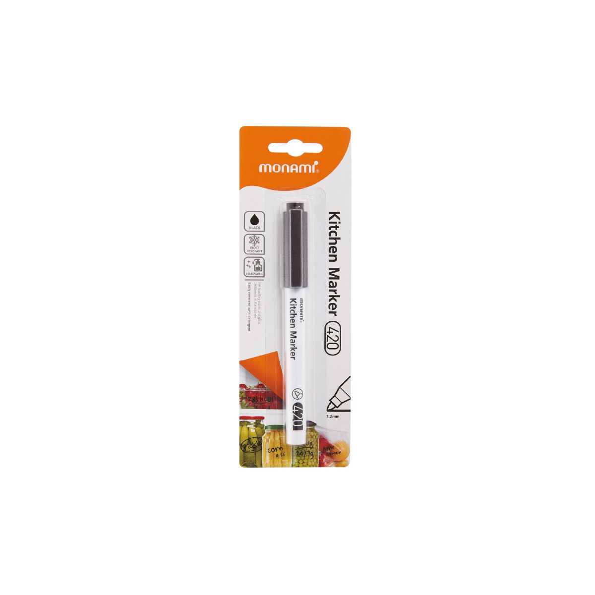 Marker specjalistyczny Monami do kuchni Kitchen 420 czarny 1,2mm (160-2474)