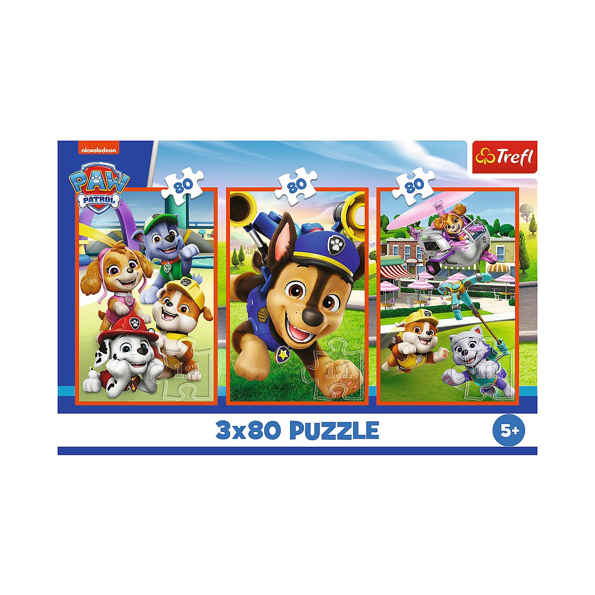 Puzzle Paw Patrol Psia zgraja 3x80 el. Trefl (34886)