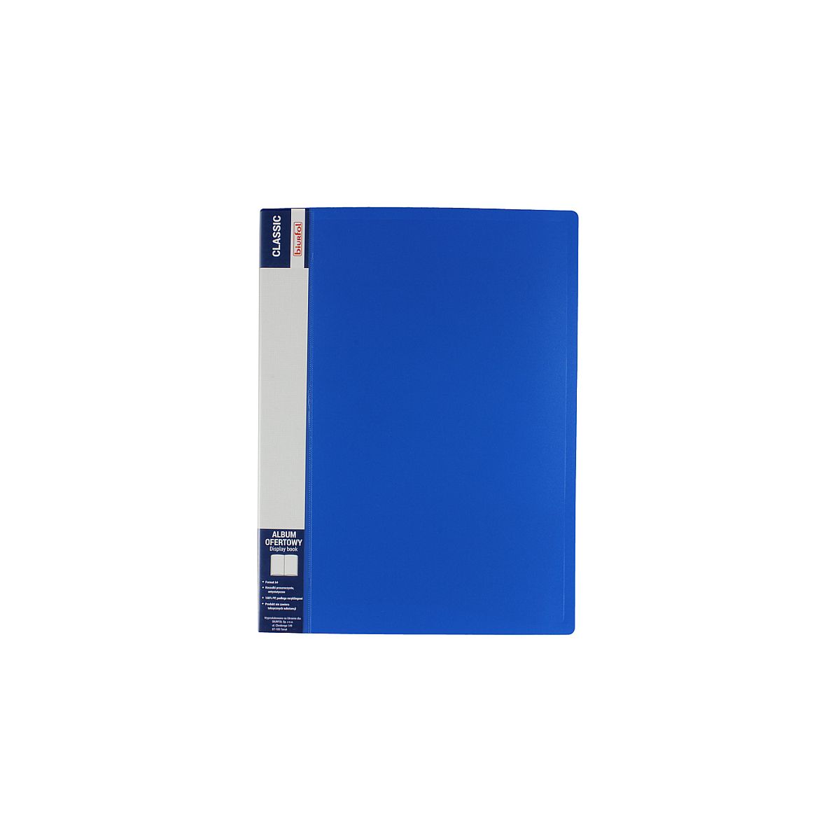 Teczka ofertowa Biurfol A4 kolor: niebieska 10 kieszeni (AOF -01)