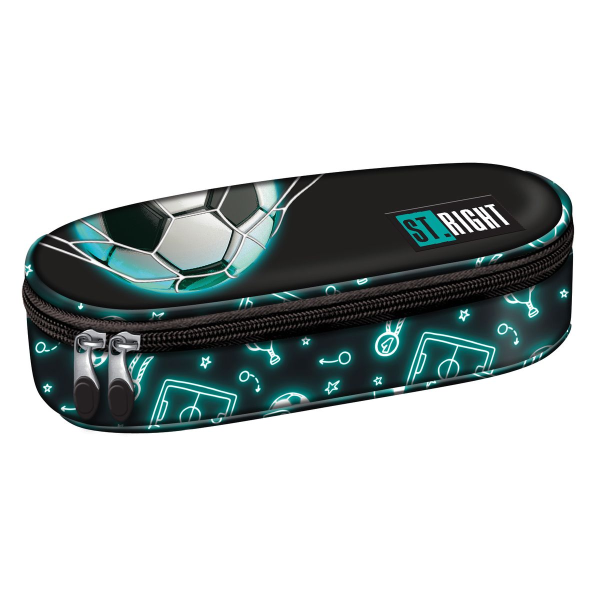 Saszetka Z Usztwnianą Klapką NEON FOOTBALL mix St.right (PC-01)