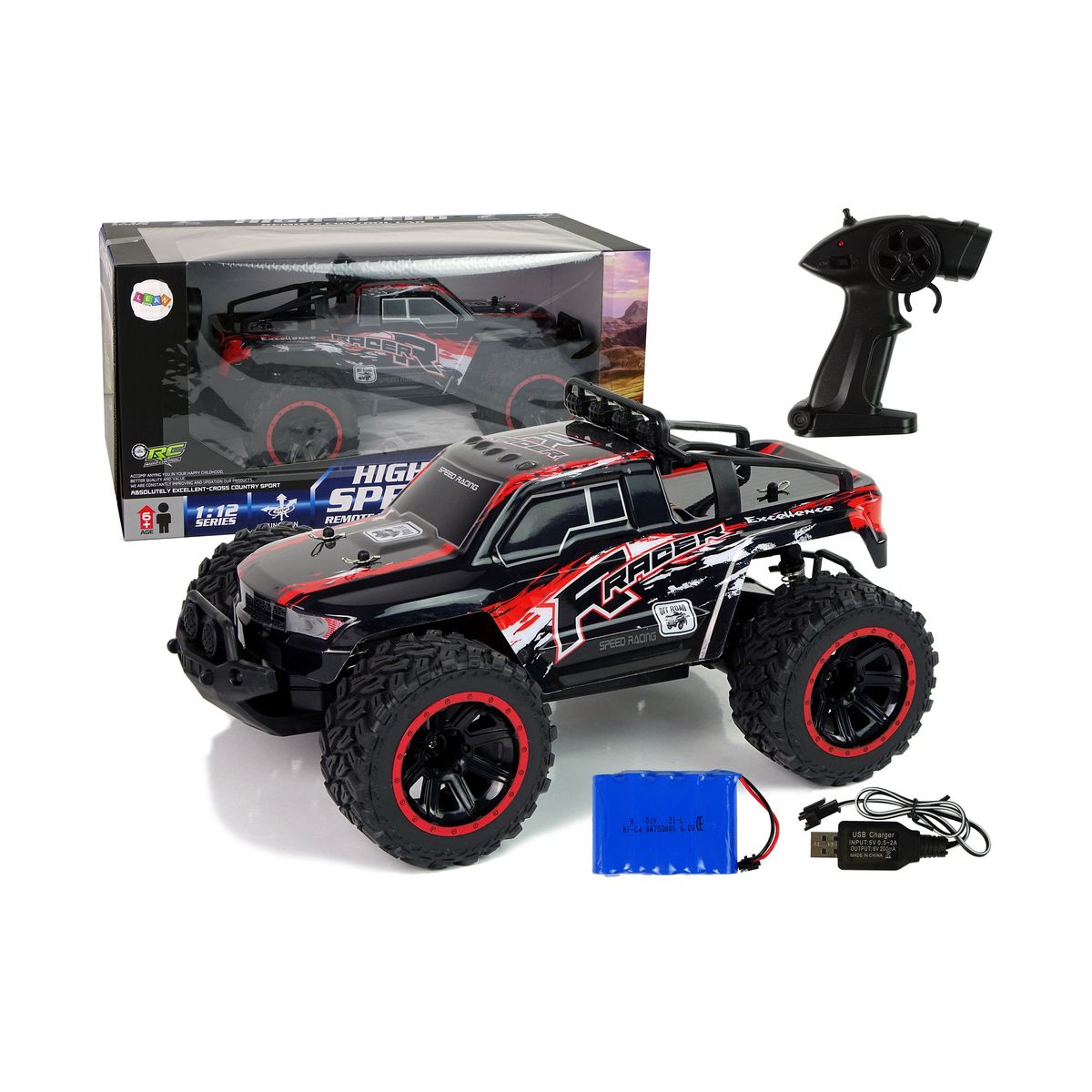 Samochód Lean Terenowe Off-Road R/C 2.4 G czerwony (9938)