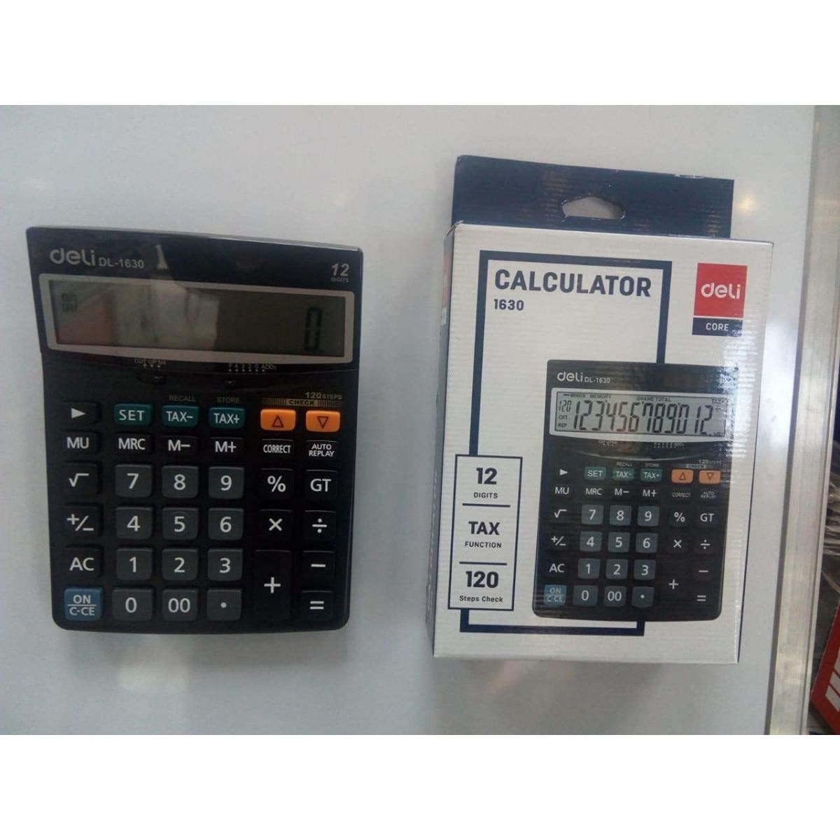 Kalkulator na biurko Deli 120 kroków 12 pozycyjny CZARNY (E1630)