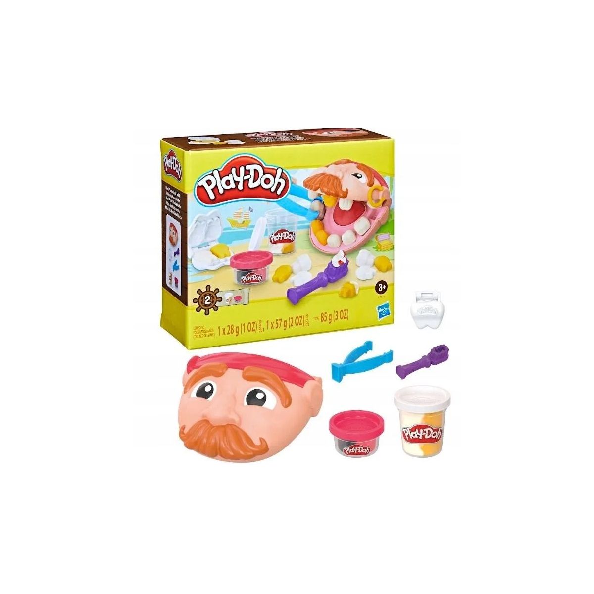 Zestaw kreatywny Mini dentysta zestaw pirat Hasbro Playdoh (F7379)