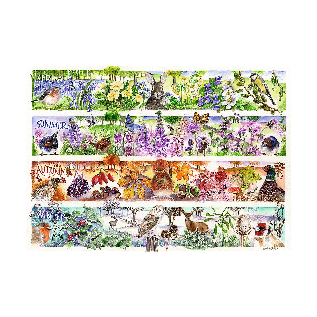 Puzzle Premium Plus Tea Time: Cztery pory roku 1000 el. Trefl (12078)