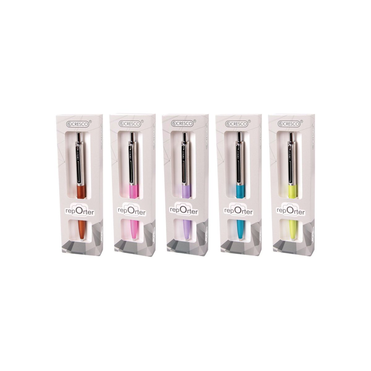 Długopis wielkopojemny Reporter Pastel 5907464218529 niebieski 1,0mm Cresco (290054)