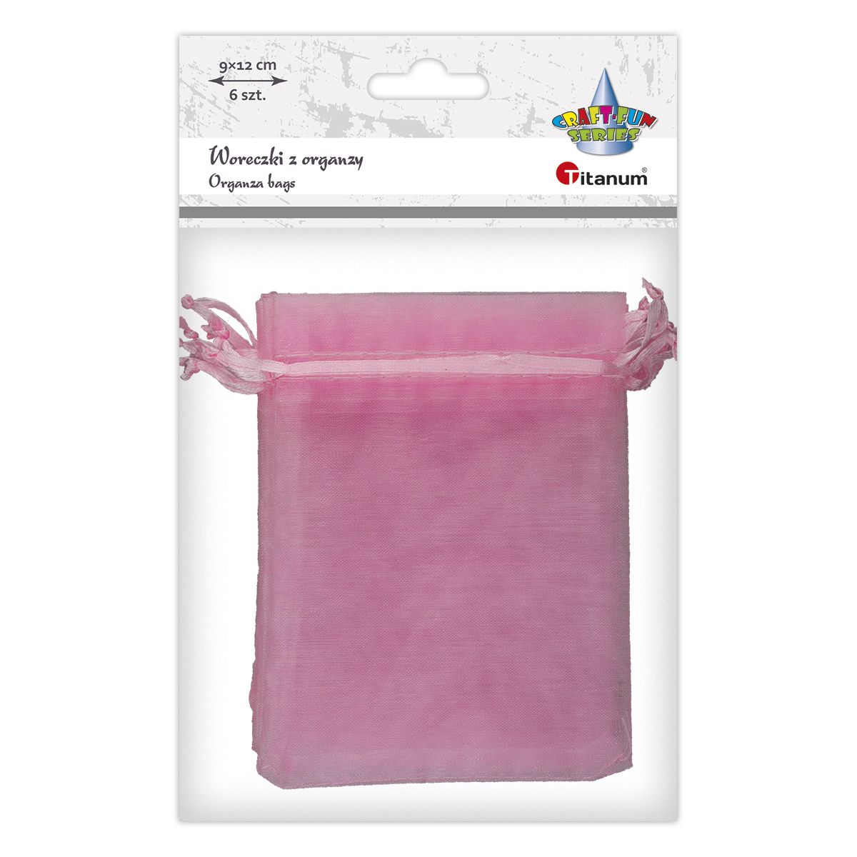 Organza Craft-Fun Series Woreczki z organzy różowe Titanum (25BJ033127-3)