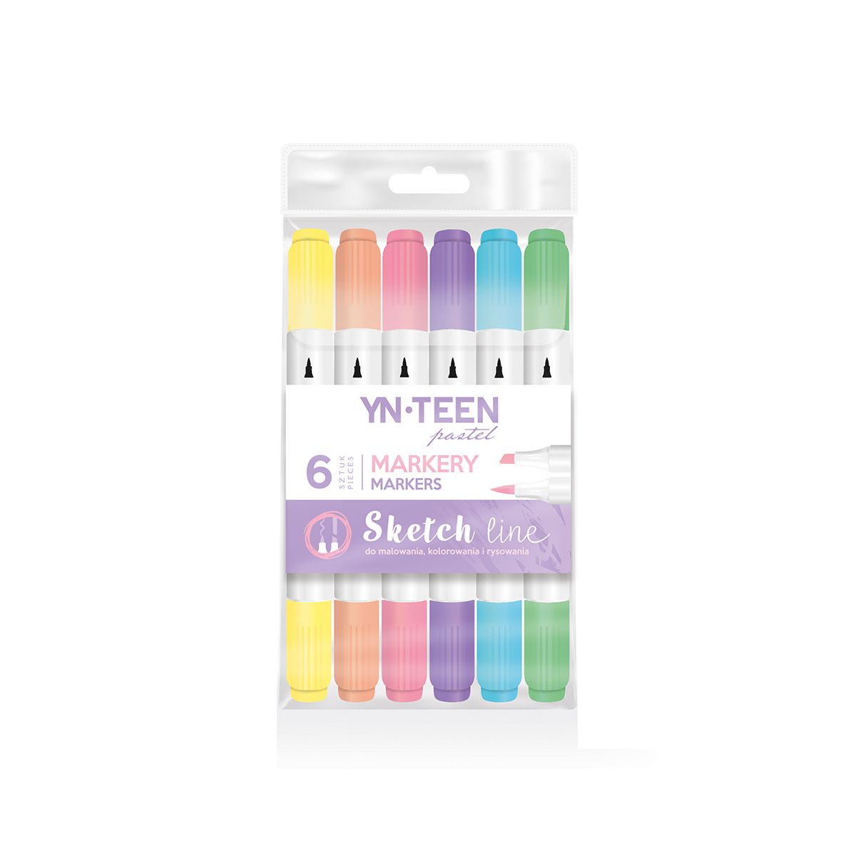 Marker do papieru mix okrągła/ścięta końcówka Yn-teen