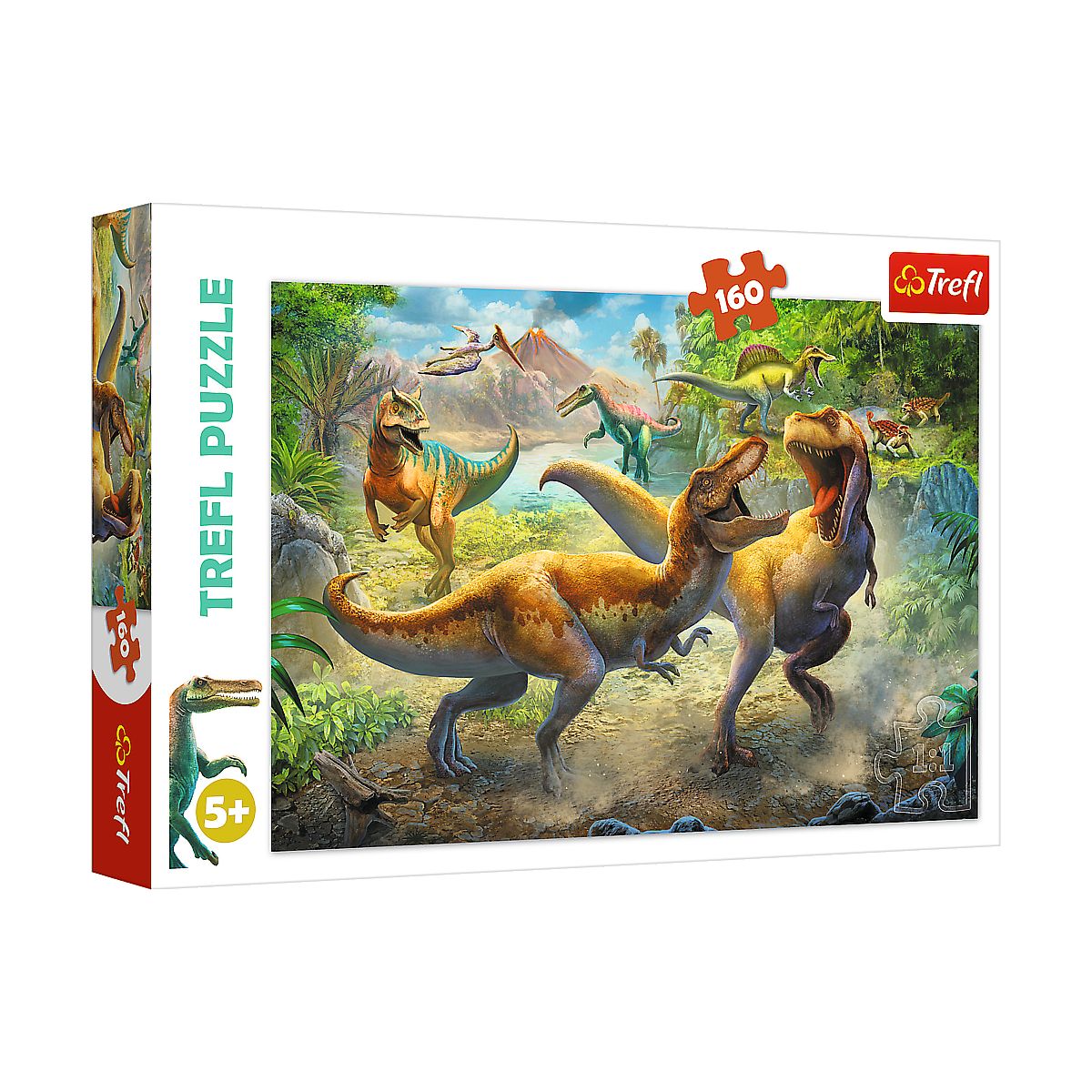Puzzle Trefl walczące tyranozaury 160 el. (15360)